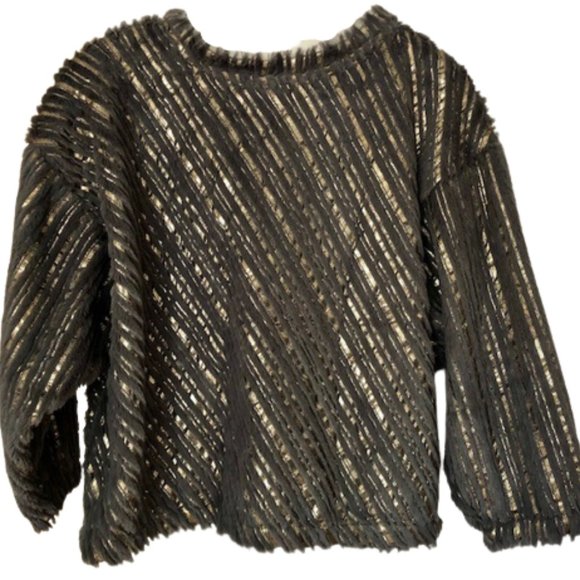 Zara Contrasting Silver/Gold Metallic Sweater/Sweatshirt - S - Picture 5 of 9